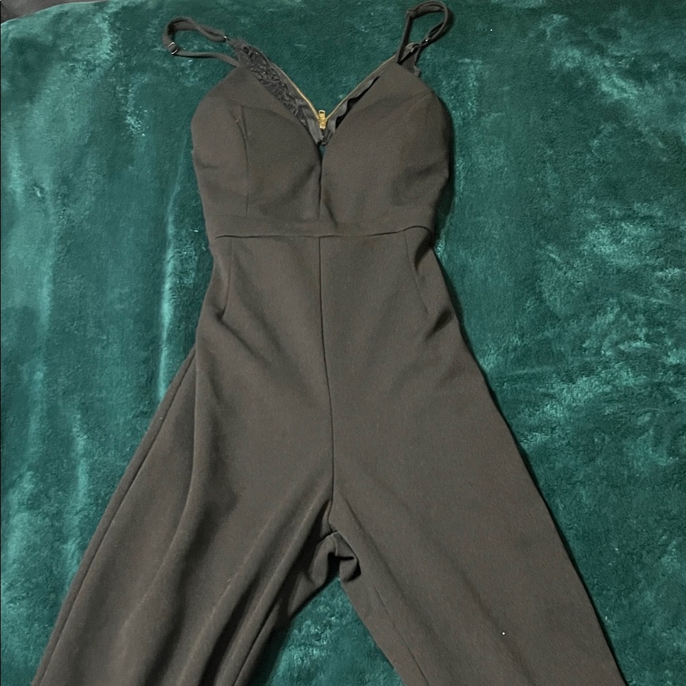 Emerald Sundae Black Sleeveless Jumpsuit
